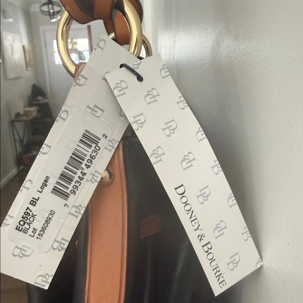 Dooney & Bourke Black and Brown Leather Bag - Picture 2 of 13